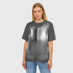Женская футболка oversize 3D Доспехи рыцаря - желет - фото 2