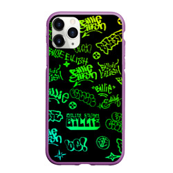 Чехол для iPhone 11 Pro Max матовый Billie Eilish Graffiti gradien