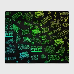 Плед 3D Billie Eilish Graffiti gradien