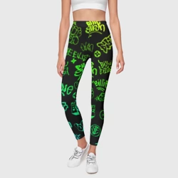 Леггинсы 3D Billie Eilish Graffiti gradien - фото 2