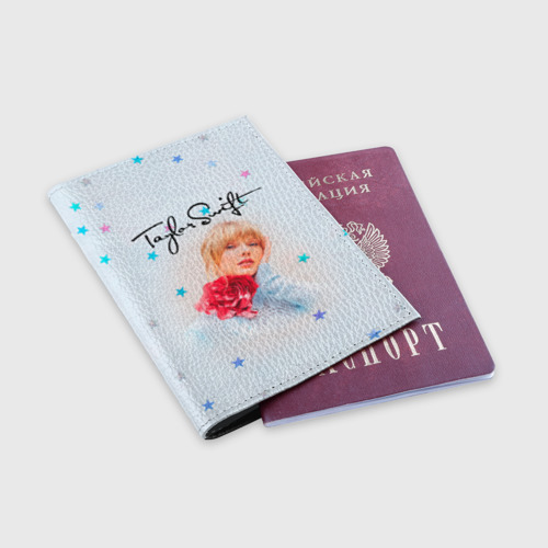Обложка для паспорта матовая кожа Taylor Swift, цвет черный - фото 3