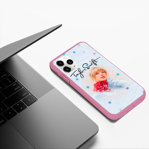 Чехол для iPhone 11 Pro Max матовый Taylor Swift, цвет малиновый - фото 5