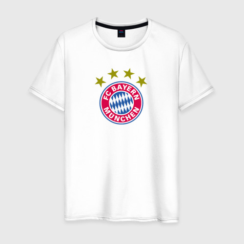 Мужская футболка хлопок Bayern Munchen, цвет белый