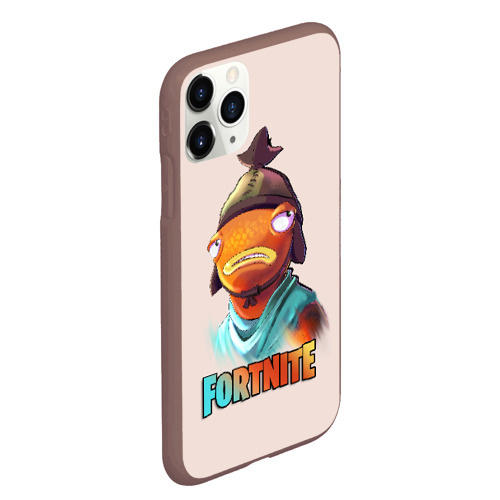 Чехол для iPhone 11 Pro Max матовый Карась Fortnite, цвет коричневый - фото 3