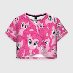 Женская футболка Crop-top 3D Pink pony