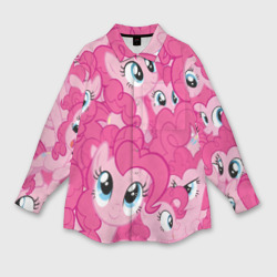Женская рубашка oversize 3D Pink pony