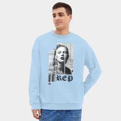 Мужской свитшот oversize без начеса хлопок Reputation - фото 2