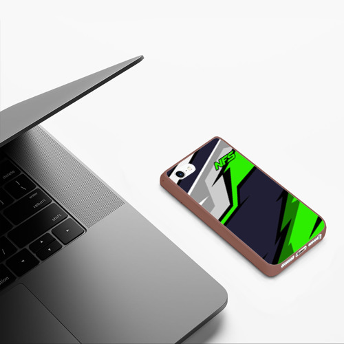 Чехол для iPhone 5/5S матовый Need for Speed, цвет коричневый - фото 5