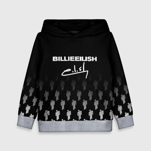 Детская толстовка 3D BILLIE EILISH (автограф), цвет меланж