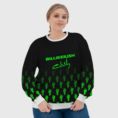 Женский свитшот 3D BILLIE EILISH (автограф), цвет 3D печать - фото 6