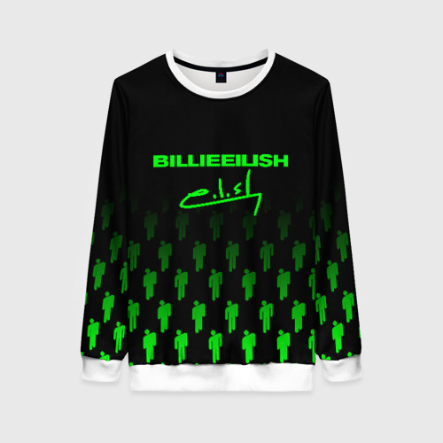 Женский свитшот 3D BILLIE EILISH (автограф), цвет 3D печать