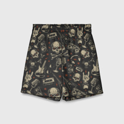 Детские спортивные шорты 3D Rock music