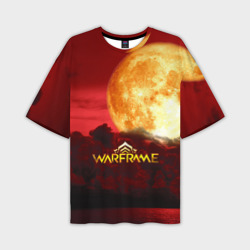 Мужская футболка oversize 3D Warframe  logo game
