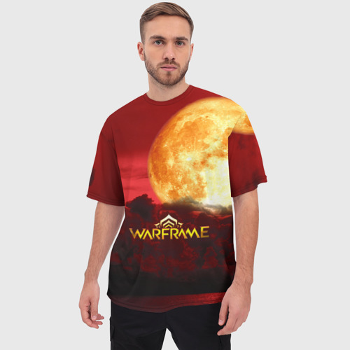 Мужская футболка oversize 3D Warframe  logo game, цвет 3D печать - фото 3
