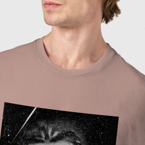 Мужская футболка хлопок Post Malone, цвет пыльно-розовый - фото 6