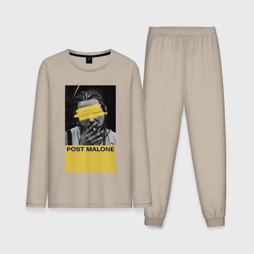 Мужская пижама с лонгсливом хлопок Post Malone