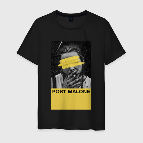 Мужская футболка хлопок Post Malone, цвет черный
