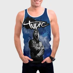 Мужская майка 3D 2Pac - фото 2