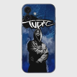 Чехол для iPhone 16 силиконовый с защитой камеры 2Pac
