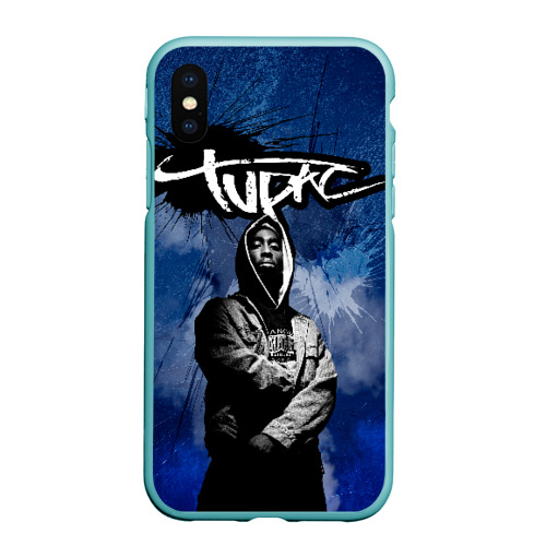 Чехол для iPhone XS Max матовый 2Pac, цвет мятный