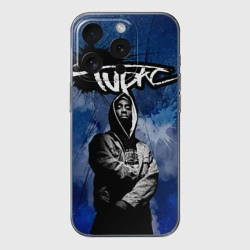 Чехол для iPhone 15 Pro силиконовый с защитой камеры 2Pac