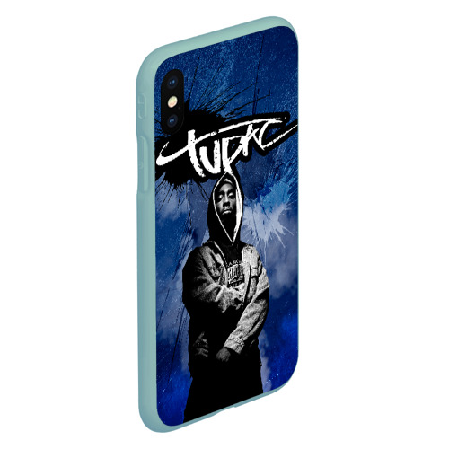 Чехол для iPhone XS Max матовый 2Pac, цвет мятный - фото 3