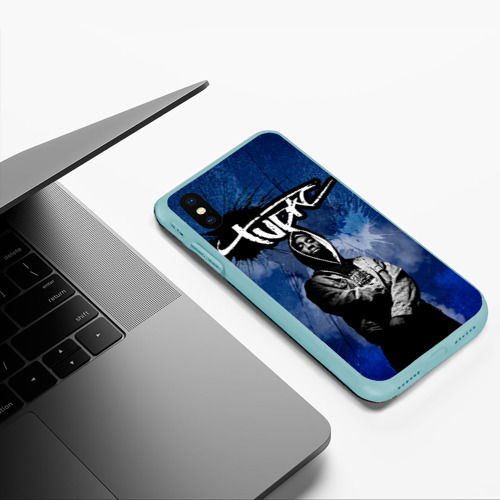 Чехол для iPhone XS Max матовый 2Pac, цвет мятный - фото 5