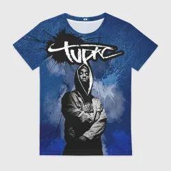 Женская футболка 3D 2Pac
