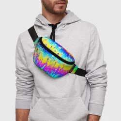 Поясная сумка 3D Кислотный стиль неона - фото 2