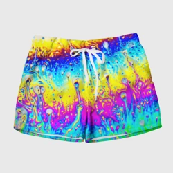 Женские шорты 3D Кислотный стиль неона