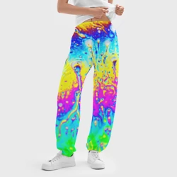 Женские джоггеры оверсайз 3D Кислотный стиль неона - фото 2