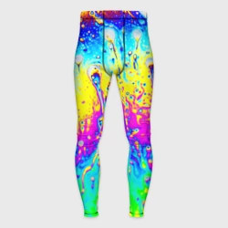 Мужские тайтсы 3D Кислотный стиль неона