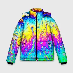 Зимняя куртка для мальчиков 3D Кислотный стиль неона