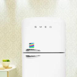 Магнит виниловый Квадрат Кислотный стиль неона - фото 2