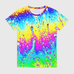 Женская футболка 3D Кислотный стиль неона