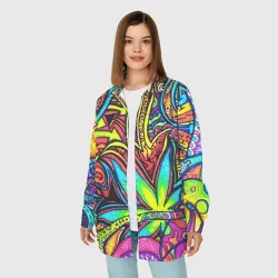 Женская рубашка oversize 3D Abstraction PSY - фото 2