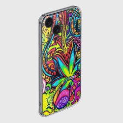 Чехол для iPhone 15 силиконовый с защитой камеры Abstraction PSY - фото 2