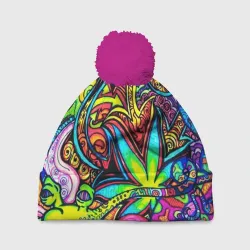 Шапка 3D c помпоном Abstraction PSY