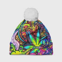 Шапка 3D c помпоном Abstraction PSY