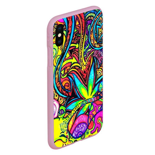 Чехол для iPhone XS Max матовый Abstraction PSY, цвет розовый - фото 3