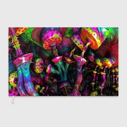 Флаг 3D Абстрактные грибы