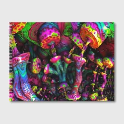 Альбом для рисования Абстрактные грибы