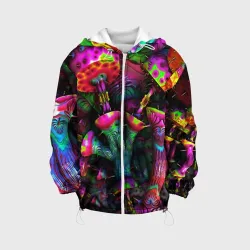 Детская куртка 3D Абстрактные грибы