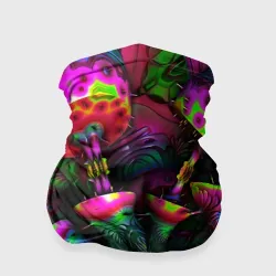 Бандана-труба 3D Абстрактные грибы