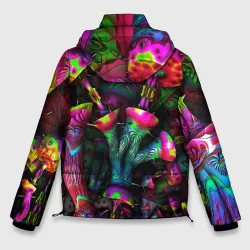 Мужская зимняя куртка 3D Абстрактные грибы - фото 2