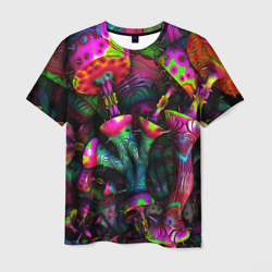 Мужская футболка 3D Абстрактные грибы