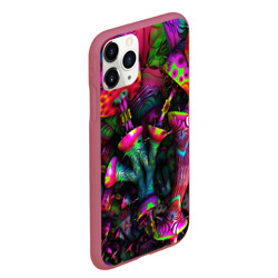 Чехол для iPhone 11 Pro Max матовый Абстрактные грибы - фото 2