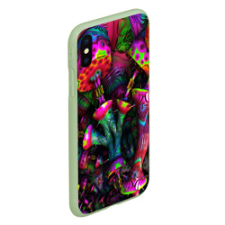 Чехол для iPhone XS Max матовый Абстрактные грибы - фото 2