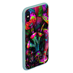 Чехол для iPhone XS Max матовый Абстрактные грибы - фото 2