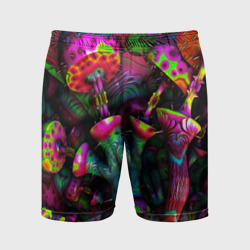 Мужские шорты спортивные Абстрактные грибы